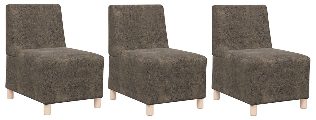 vidaXL Καθίσμα Σαλονιού 3 pcs Σκούρο Γκρι 55 x 74 x 82 εκ.