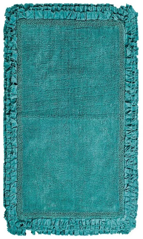 Πατάκι Μπάνιου Rafla 07 Turgoise Kentia 60Χ90 60x90cm 100% Βαμβάκι