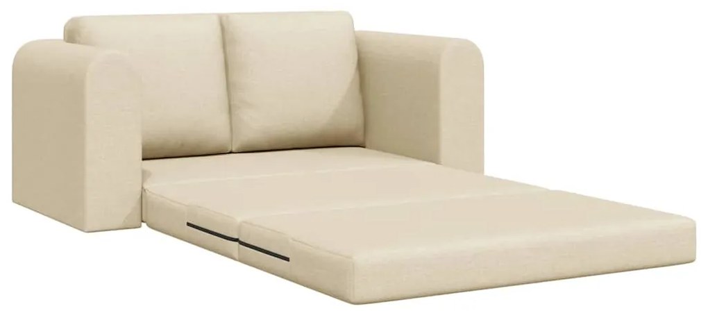 vidaXL Κρεβάτι καναπές Κρεμ 148 x 71 x 83 εκ. ύφασμα
