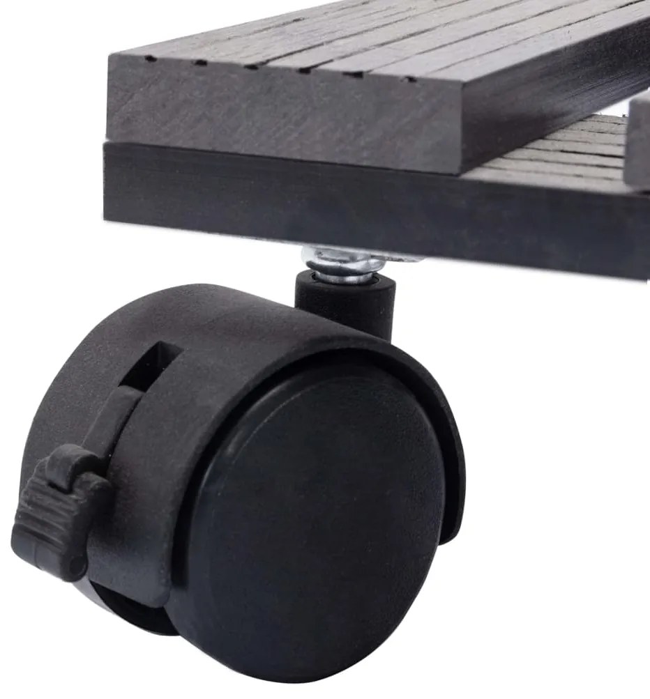 vidaXL Βάσεις για Γλάστρες με Ρόδες 4 τεμ. Γκρι 30x30x7,5 εκ. από WPC