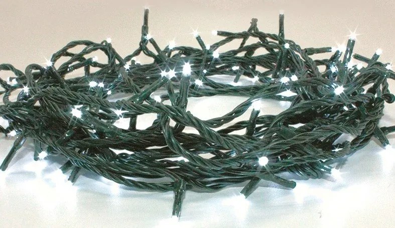 100 Χριστουγεννιάτικα λαμπάκια LED σε σειρά άνα 5cm-Cool White  (10 τεμάχια)