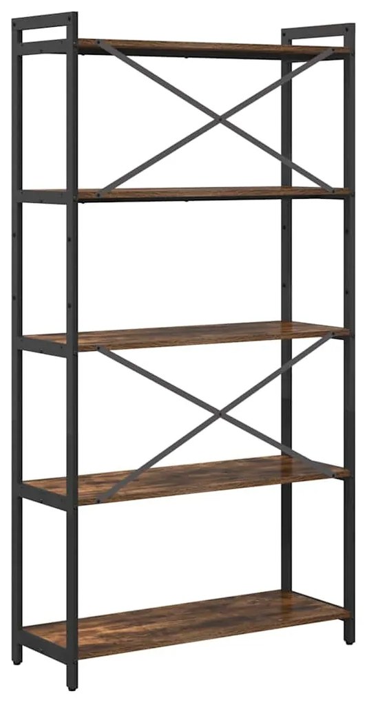 vidaXL Ράφι Βιβλίων Καπνιστό Δρύς 80 x 30 x 155 εκ Επεξεργασμένο ξύλο