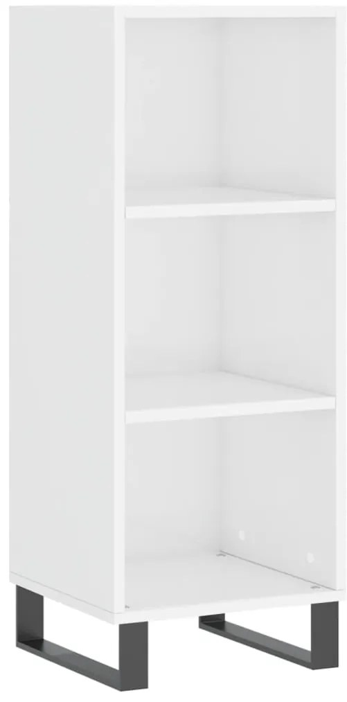 vidaXL Ντουλάπι Γυαλιστερό Λευκό 34,5 x 32,5 x 90 εκ. Επεξεργ. Ξύλο