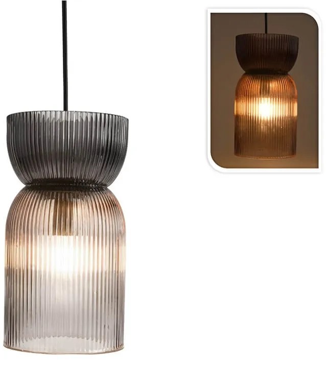 Φωτιστικό οροφής ρεύματος με λαμπτήρα Ε27 και διαστάσεις 14x14x26cm - Γκρι