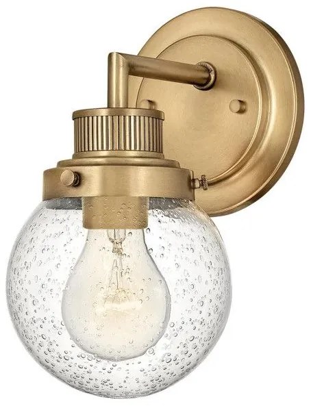 Απλίκα Φωτιστικό Μπάνιου 1xE27 IP44 Poppy Quintiesse Elstead Lighting QN-POPPY1-HB-BATH Ορείχαλκος