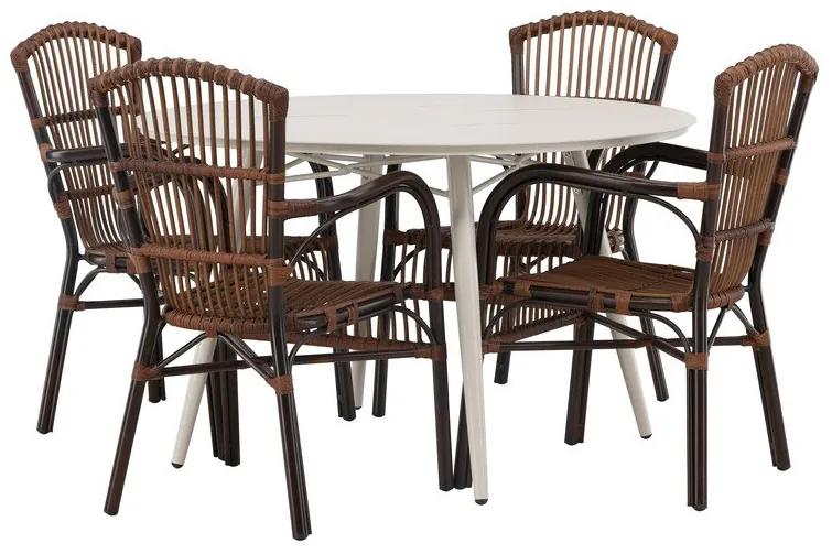 Σετ Τραπέζι και καρέκλες Dallas 3757, Μέταλλο, Ραττάν | Epipla1.gr
