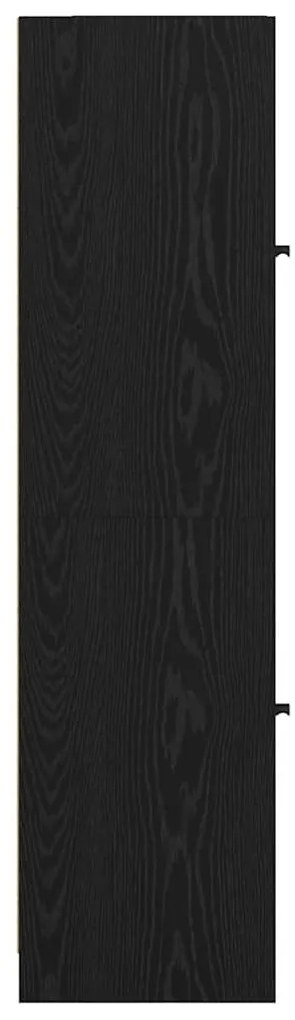 vidaXL Highboard Μαύρη Οξυά 35 x 37 x 142 εκ Επεξεργασμένο ξύλο