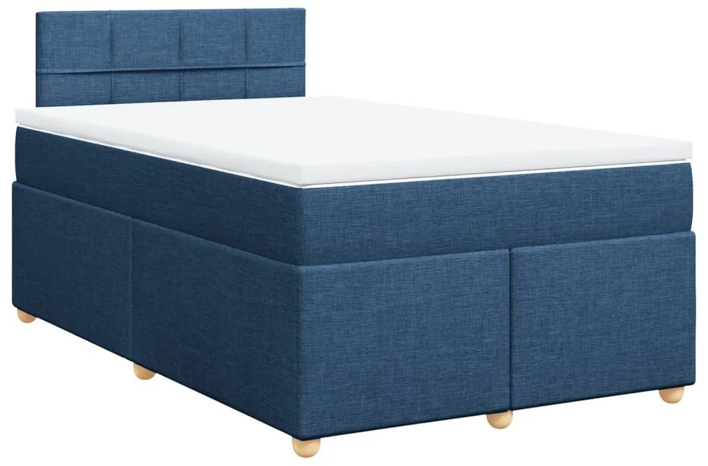 ΚΡΕΒΑΤΙ BOXSPRING ΜΕ ΣΤΡΩΜΑ ΜΠΛΕ 120X190 ΕΚ. ΥΦΑΣΜΑΤΙΝΟ 3288925