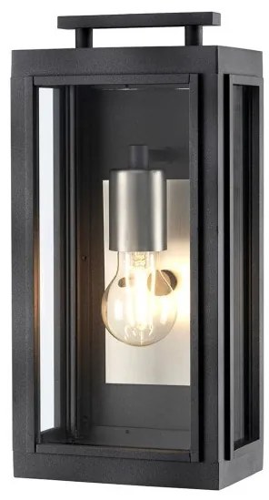 Φανάρι  Απλίκα Φωτιστικό Τοίχου 1xE27 IP44 Sutcliffe Quintiesse Elstead Lighting-QN-SUTCLIFFE-S-AZ-Μαύρο QN-SUTCLIFFE-S-AZ