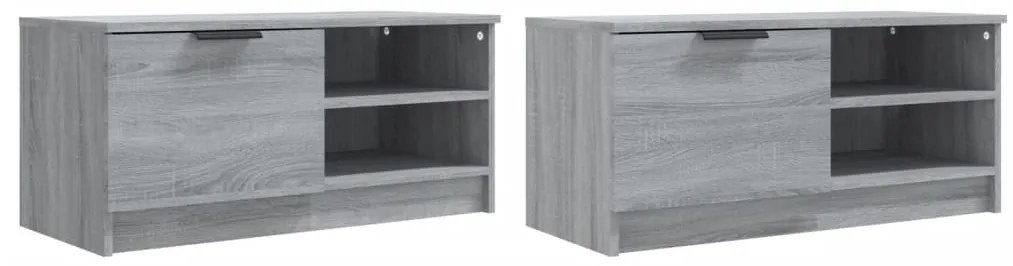 vidaXL Έπιπλα Τηλεόρασης 2 τεμ. Γκρι Sonoma 80x35x36,5 εκ. Επεξ. Ξύλο