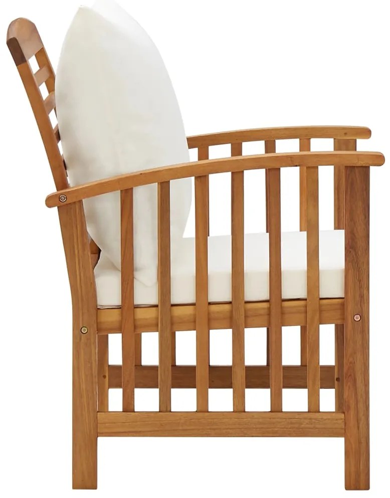 vidaXL Σαλόνι Κήπου 5 Τεμαχίων από Μασίφ Ξύλο Ακακίας με Μαξιλάρια