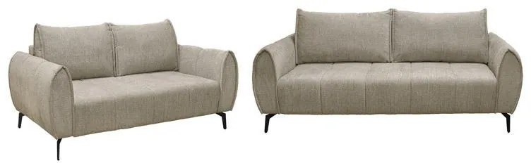 Σετ Σαλόνι Ambient Fylliana Μπέζ Ύφασμα 222x95x92 εκ.