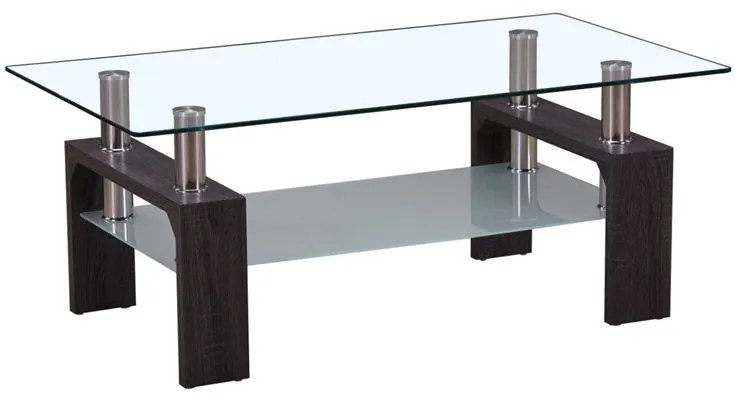 WOODWELL ΕΜ950CAMERON Τραπεζάκι Σαλονιού Καθιστικού, Απόχρωση Σκούρο Καρυδί 110x60x45cm ΕΜ950