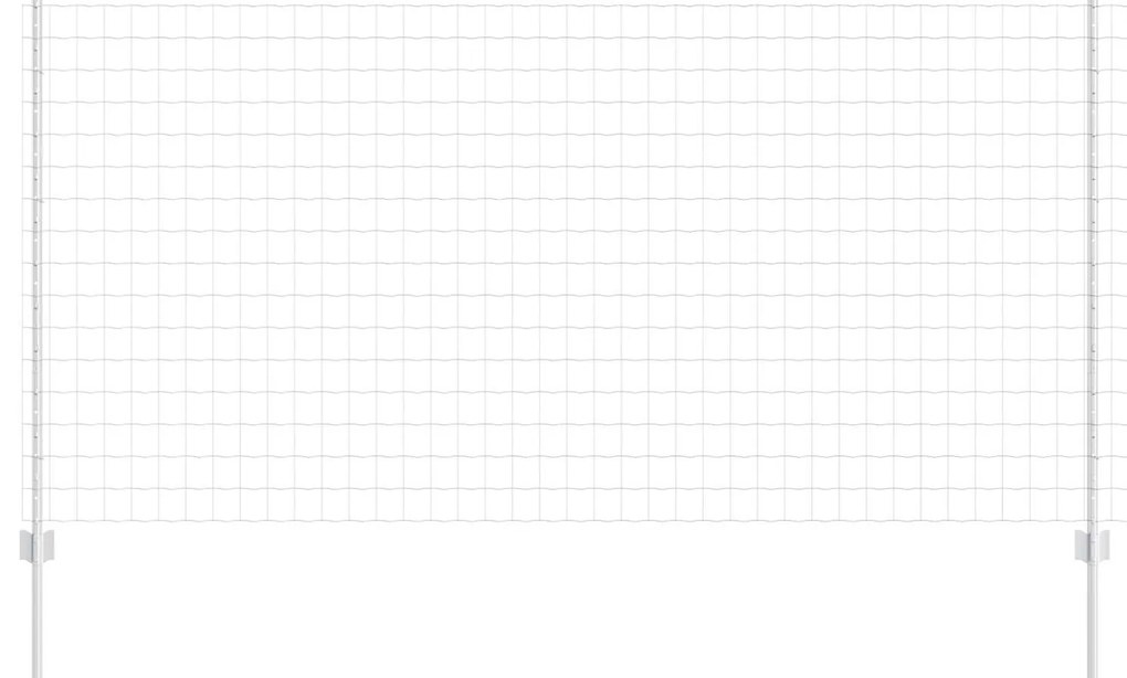 Τείχος και Πόστ Ασημί 1,2 x 25 m Ατσάλι