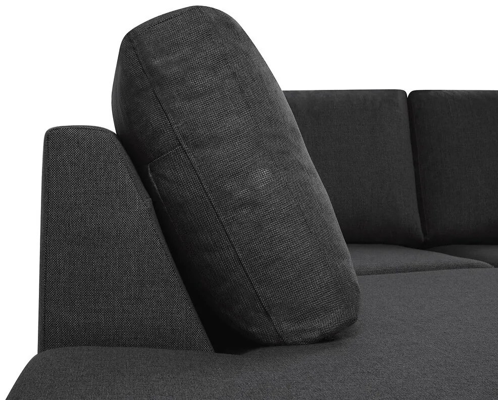Γωνιακός Καναπές Scandinavian Choice C161, Μαύρο, 344x199x80cm