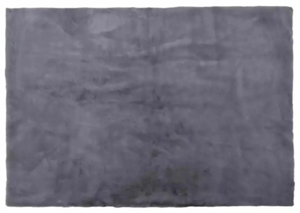 Χαλί Ορθογώνιο απομίμηση γούνας από πολυεστέρα με διαστάσεις 120 x 170 cm - Σε Γκρι απόχρωση