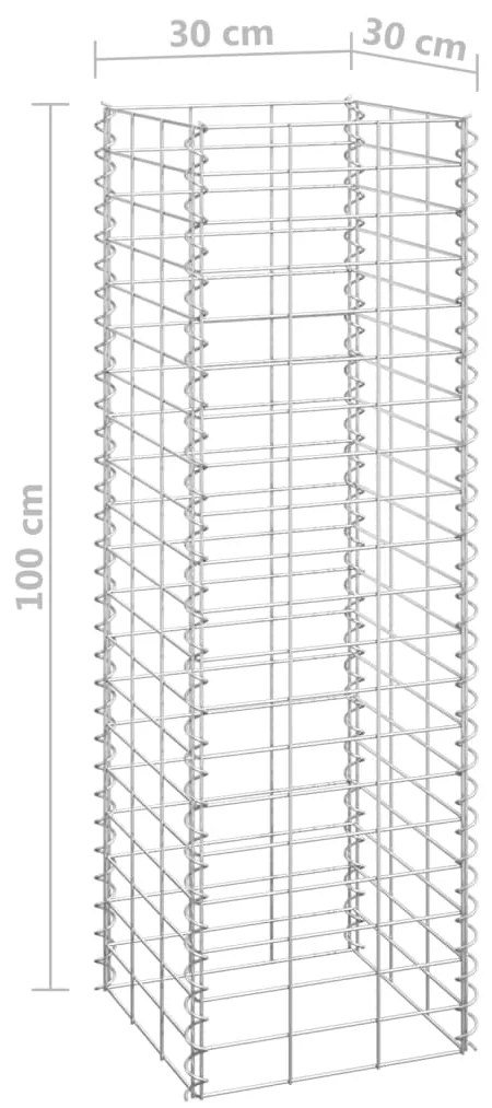 vidaXL Συρματοκιβώτια-Γλάστρες Υπ. 4τεμ 30x30x50/100/150/200εκ Σιδερ.