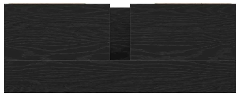 ντουλάπι νιπτήρα με συρτάρια Μαύρη δρυς 90x34,5x60 εκ. 861887