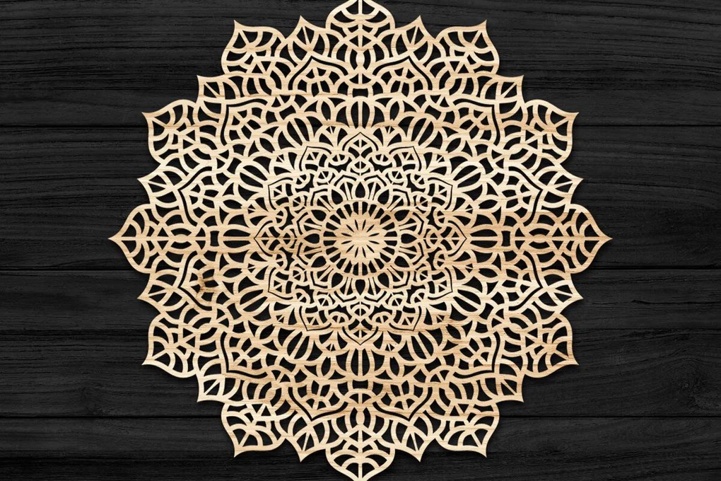 Intra απο ξύλο plywood 3mm-4mm πάχος Τρισδιάστατη Mandala Δίασταση 30x30 cm INTRAFABR-74282219