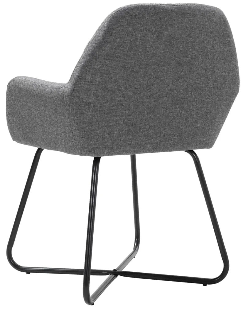 vidaXL Καρέκλες Τραπεζαρίας 4 τεμ. Σκούρο Γκρι Υφασμάτινες