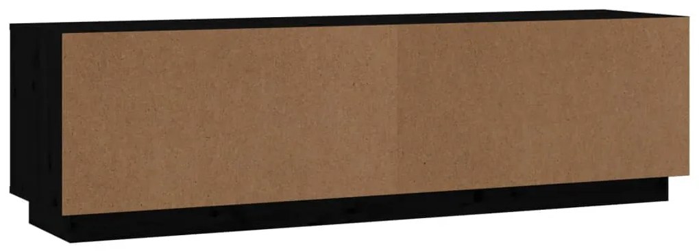 vidaXL Έπιπλο Τηλεόρασης Μαύρο 140 x 35 x 40 εκ. από Μασίφ Ξύλο Πεύκου