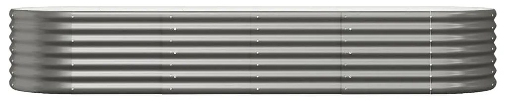 vidaXL Ζαρντινιέρα Γκρι 224x80x36 εκ Γαλβανισμένος χάλυβας