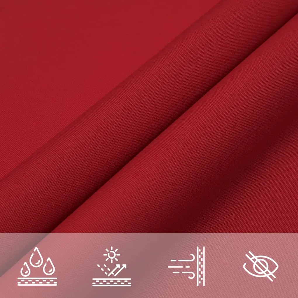 vidaXL Πανί Σκίασης Τρίγωνο Κόκκινο 4 x 5 x 6,4 μ. από Ύφασμα Oxford