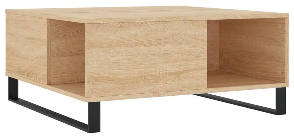 vidaXL Τραπεζάκι Σαλονιού Sonoma Δρυς 80x80x36,5 εκ. Επεξεργασμ. Ξύλο