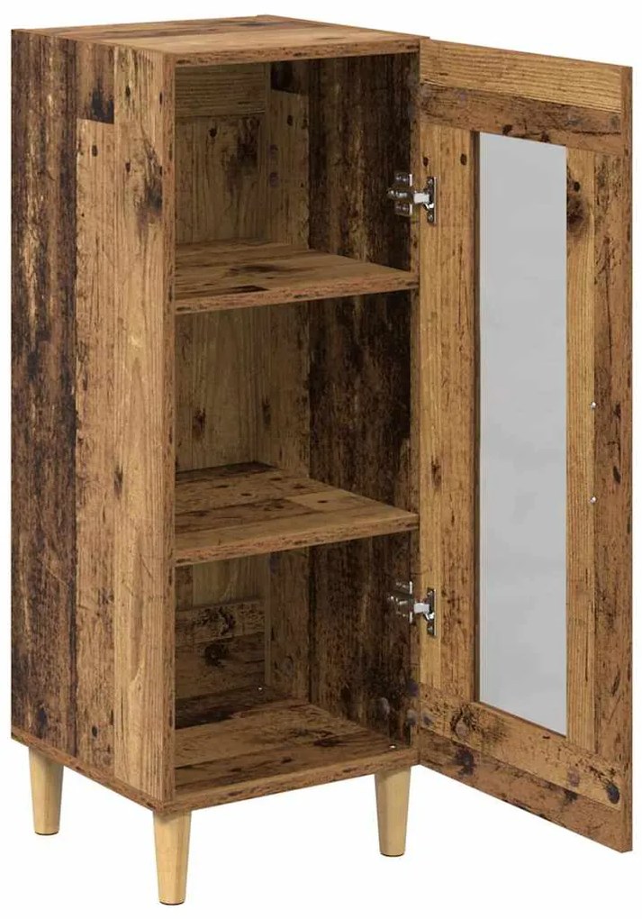 vidaXL Πλαϊνό γραφείο Παλιό ξύλο 34.5 x 32.5 x 90 εκ.