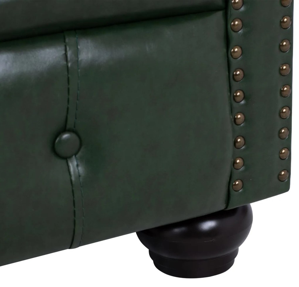Πολυθρόνα POLINA C3011.08 PU Κυπαρισσί Τύπου Chesterfield 106x87x70Y εκ. 106x87x70 εκ.