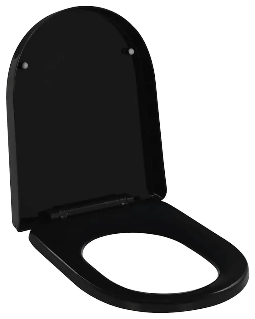 vidaXL Κάλυμμα Λεκάνης με Soft Close &amp; Quick Release Μαύρο