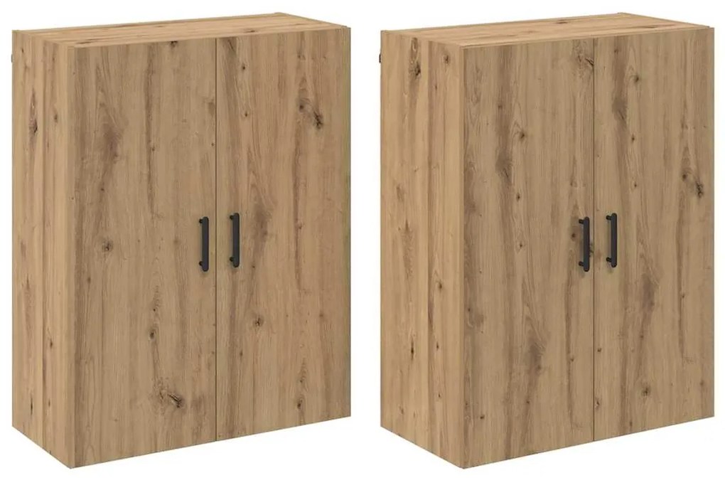 vidaXL Ντουλάπια Τοίχου 2 pcs artisan δρυς 69.5 x 34 x 90 εκ.