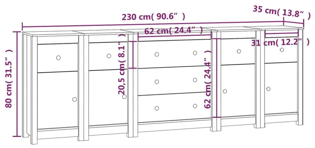 ΝΤΟΥΛΑΠΙ ΛΕΥΚΟ 230 X 35 X 80 ΕΚ. ΑΠΟ ΜΑΣΙΦ ΞΥΛΟ ΠΕΥΚΟΥ 3114095