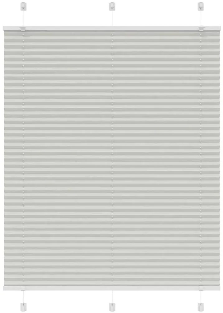 vidaXL Πλισέ περσίδα ανοιχτό γκρι 110x150 cm Πλάτος υφάσματος 109,4 cm