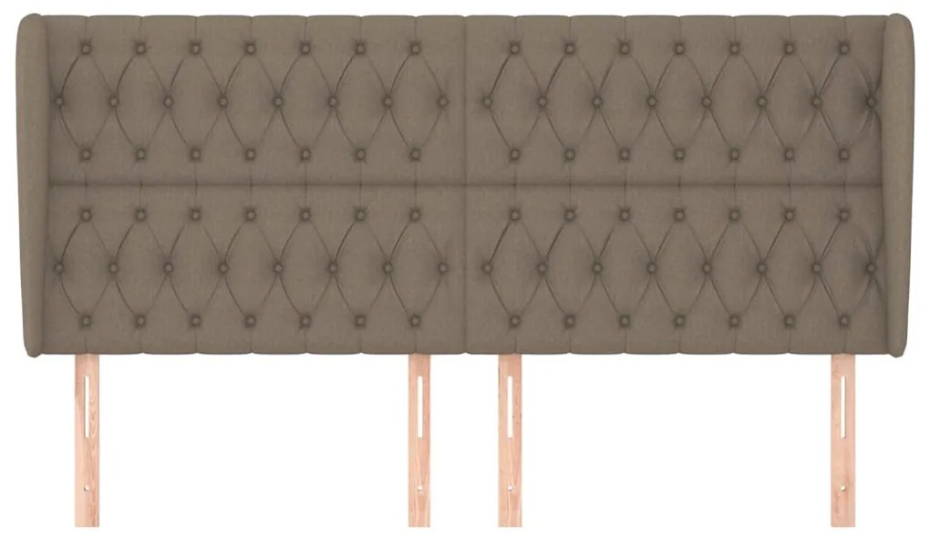 vidaXL Κεφαλάρι με Πτερύγια Taupe 183x23x118/128 εκ. Υφασμάτινο