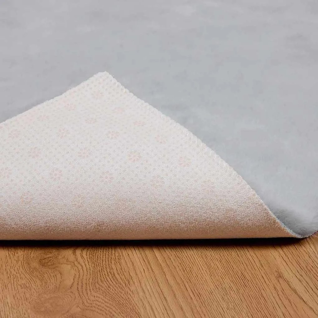 vidaXL Χαλιά Ψεύτικου Κουνελιού Olite Γκρι 120 x 120 cm Πολυεστέρας