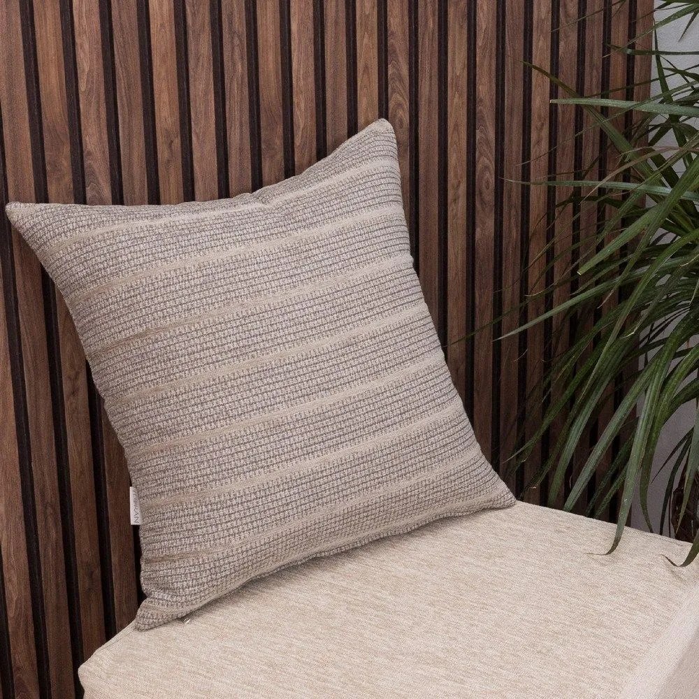 Μαξιλάρι Διακοσμητικό (Με Γέμιση) Jersey 03 Greige Teoran 43X43 Acrylic,Cotton,Polyester