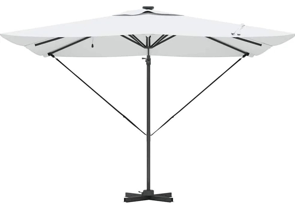 vidaXL Κανδυλέρας Ρόμα με Ηλιακά LED - Σαμπανί - 286 x 285 x 270 εκ. - Αλουμίνιο