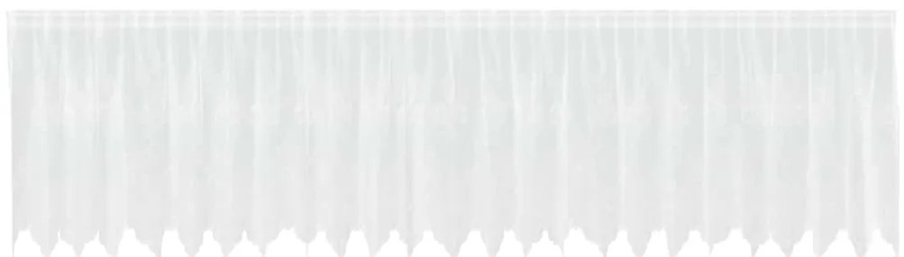 vidaXL Κουρτίνες με κουρτίνες Floral Λευκό 600 x 120 cm Πολυεστέρας