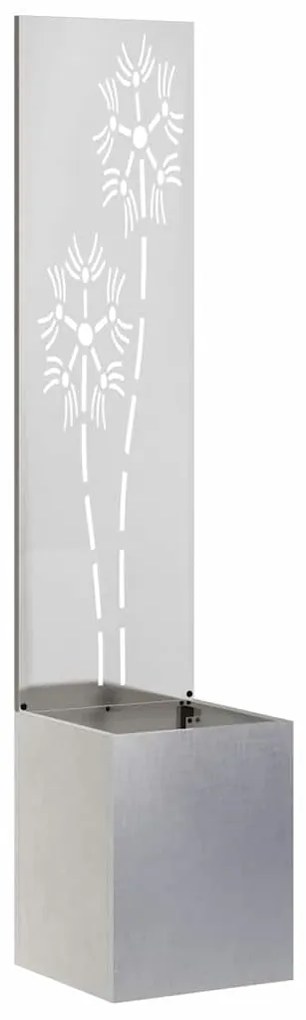 vidaXL Οθόνη Ιδιωτικότητας Κήπου Ασημί 32 x 140 εκ. Ανοξείδωτο ατσάλι