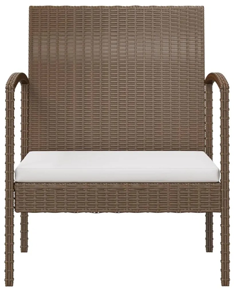 vidaXL Σαλόνι Κήπου Σετ 8 Τεμ. Καφέ από Συνθετικό Ρατάν με Μαξιλάρια