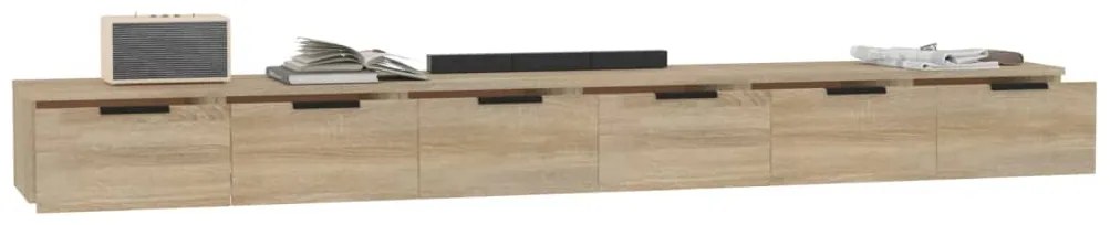 vidaXL Ντουλάπια Τοίχου 2 τεμ. Sonoma Δρυς 102x30x20 εκ. Επεξ. Ξύλο