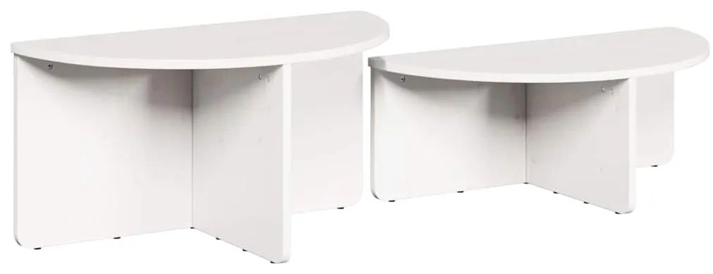 vidaXL Τραπεζάκι σαλονιού 2 pcs Λευκό 79 x 39.5 x 40 εκ