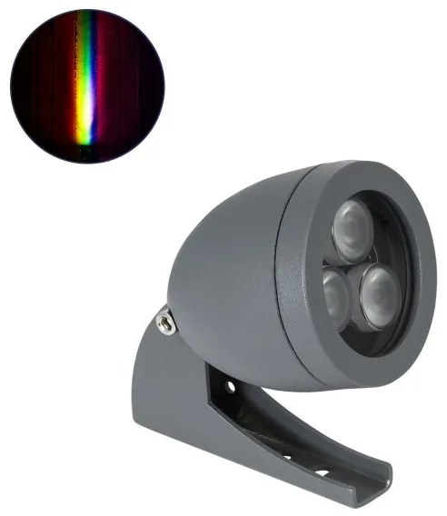 Σποτ Φωτιστικό για Φυτά 6W IP67 RGBW Αλουμίνιο Γκρι 90467 Globostar-90467-Ανθρακί 90467