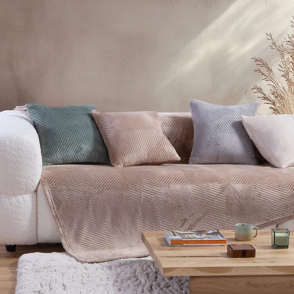 Ριχτάρι Dakari Beige Nef-Nef Homeware Three-Seater 180x300cm Πολυέστερ
