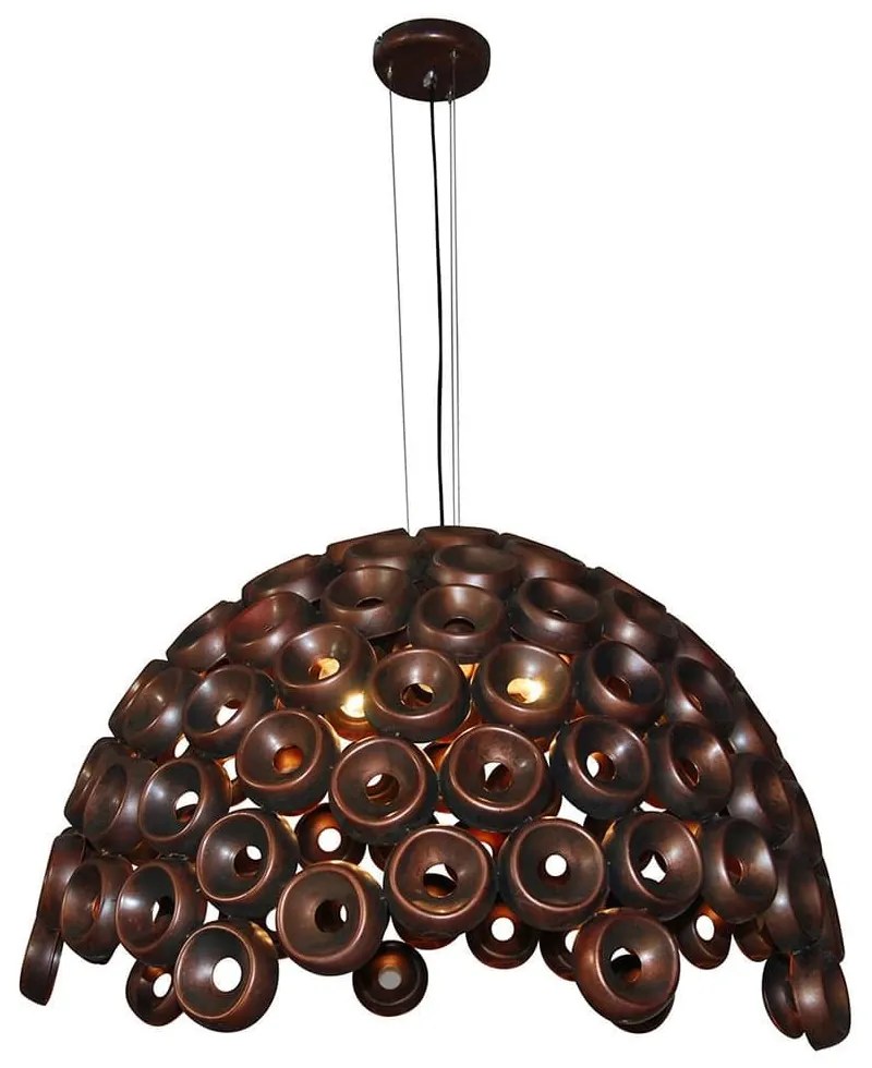 Φωτιστικό Οροφής Κρεμαστό HL-3590-3XL 77-4340 Darina Old Bronze Φ110 Homelighting Metal