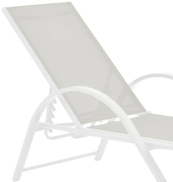 Ξαπλώστρα με μπράτσα Attain αλουμίνοο και textilene σε λευκή απόχρωση 200x62x35εκ 191x64x32 εκ.