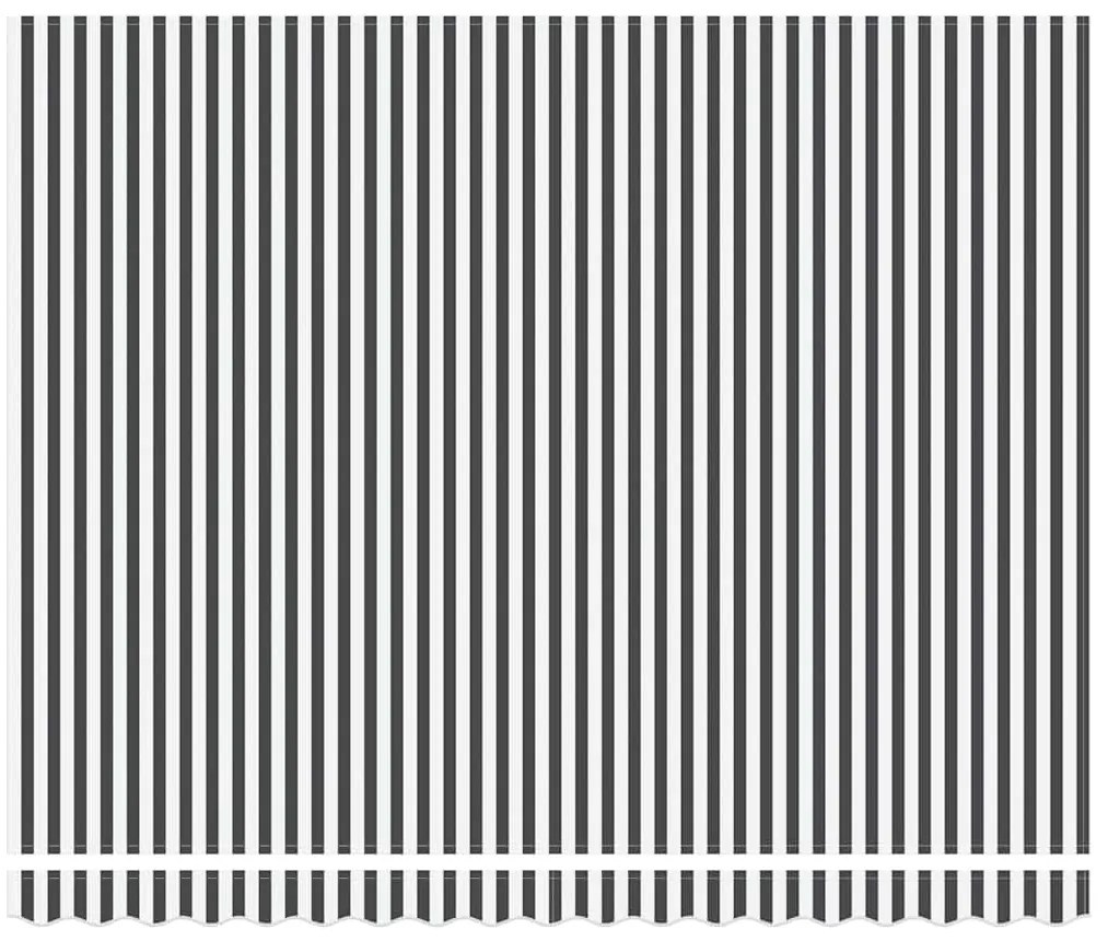 vidaXL Τέντα Πτυσσόμενη Ανθρακί και Λευκή 4x3 μ. Ύφασμα και Αλουμίνιο