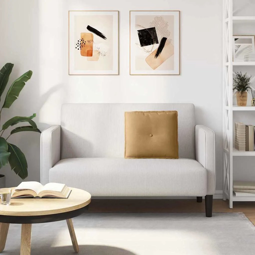 vidaXL Μαξιλάρι Πλάτης Καφέ 50 x 45 εκ. Υφασμάτινο Κορντουρά