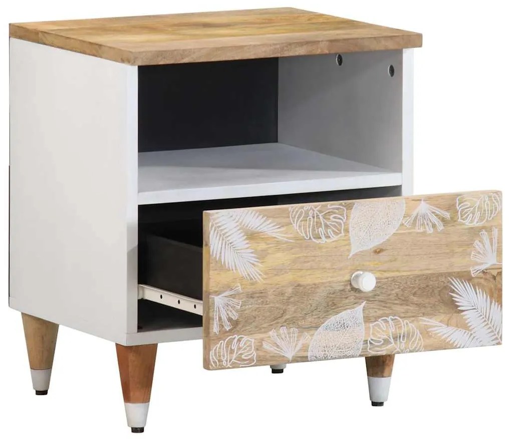 Κομοδίνο 40 x 33 x 46 εκ. από Μασίφ Ξύλο Μάνγκο - Καφέ